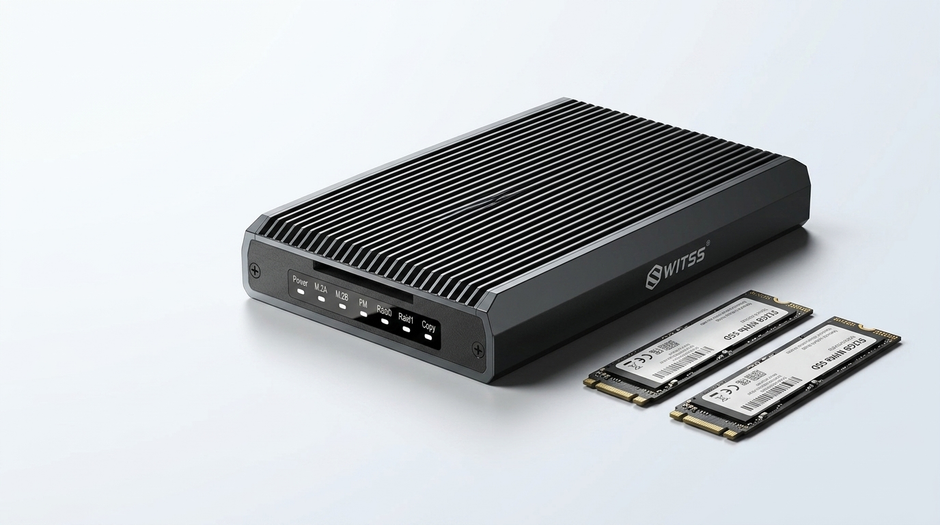 Switss RAID dual-bay behuizing met twee M.2 SSD's