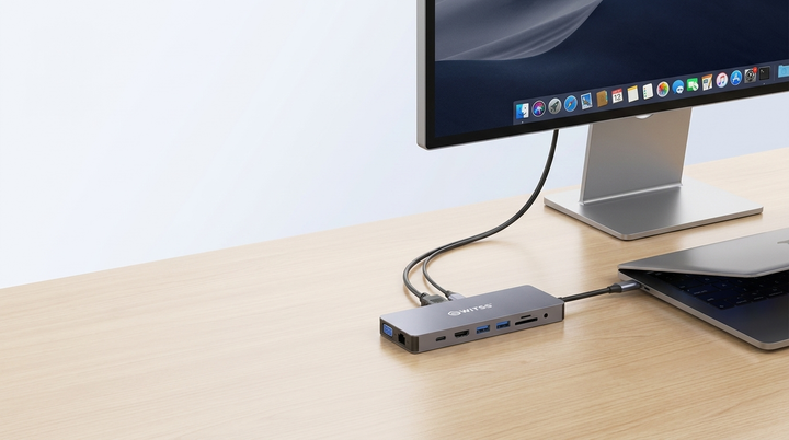 Thuiswerkplek inrichten met één USB-C kabel (docking-setup)