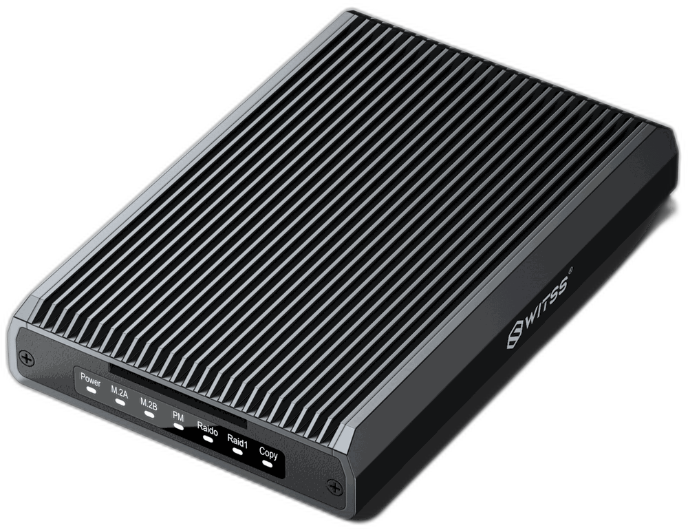 Switss® RAID Dual-Bay M.2 SSD behuizing, studio-opname