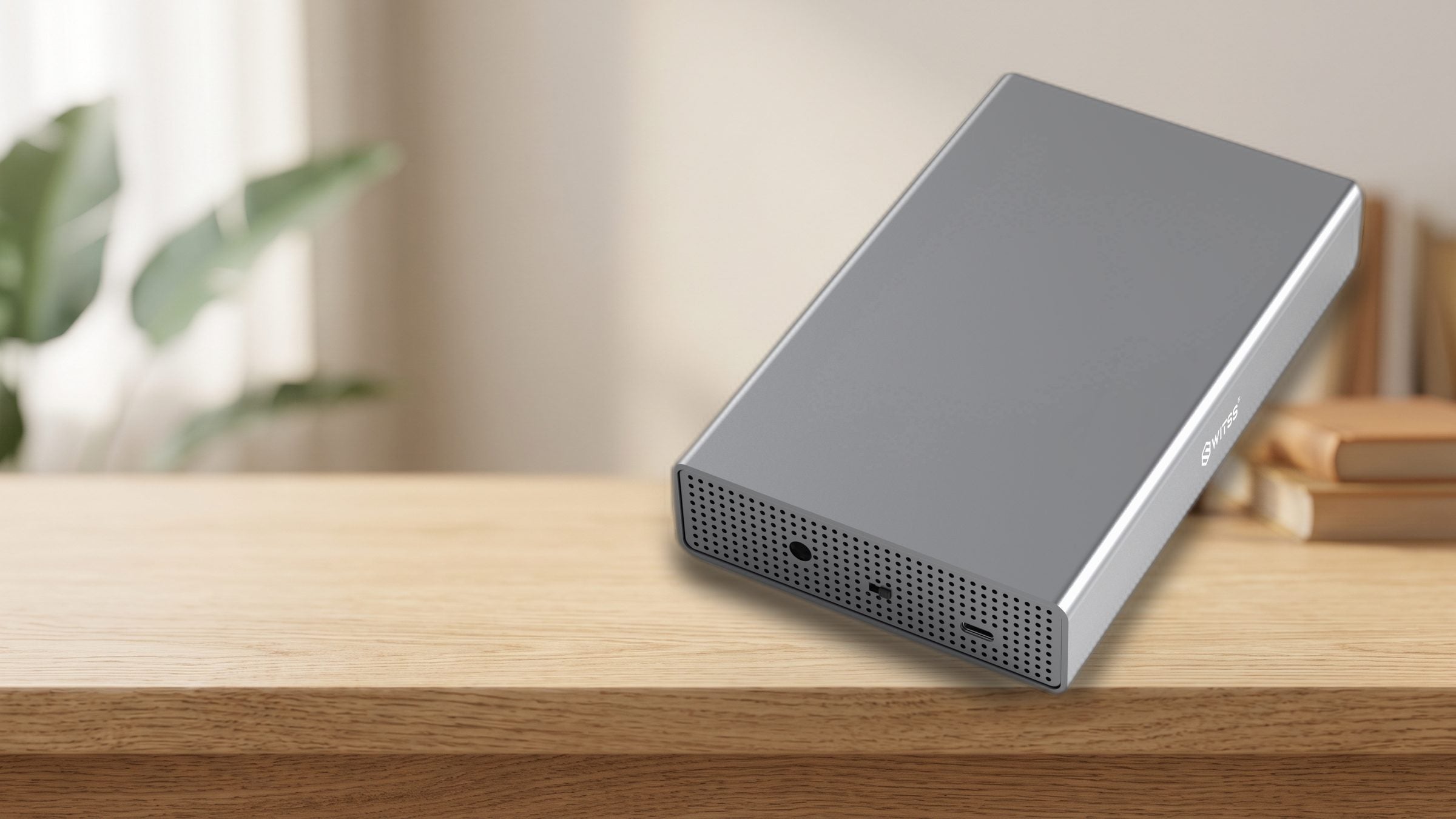 Switss® 3.5 inch external enclosure in use, lifestyle shot